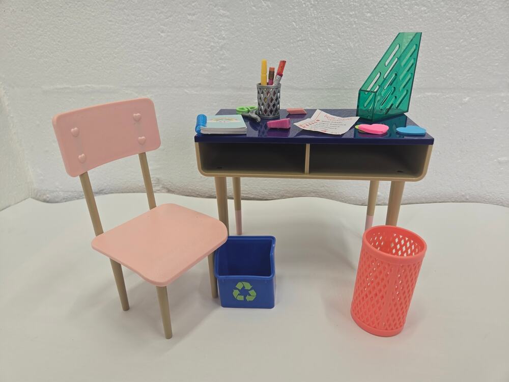 Our Generation 18 Inch Doll School Desk Chair Classroom Accessories Set